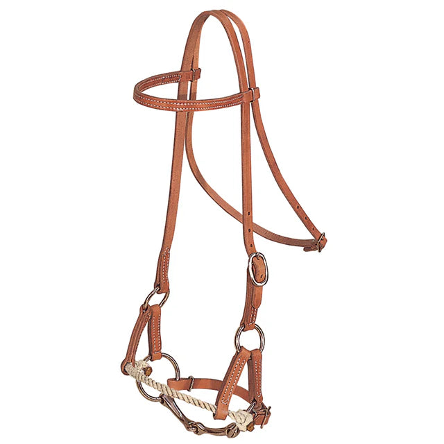 Weaver Harness Leather Half Breed Single Rope Headstall 10-0280
