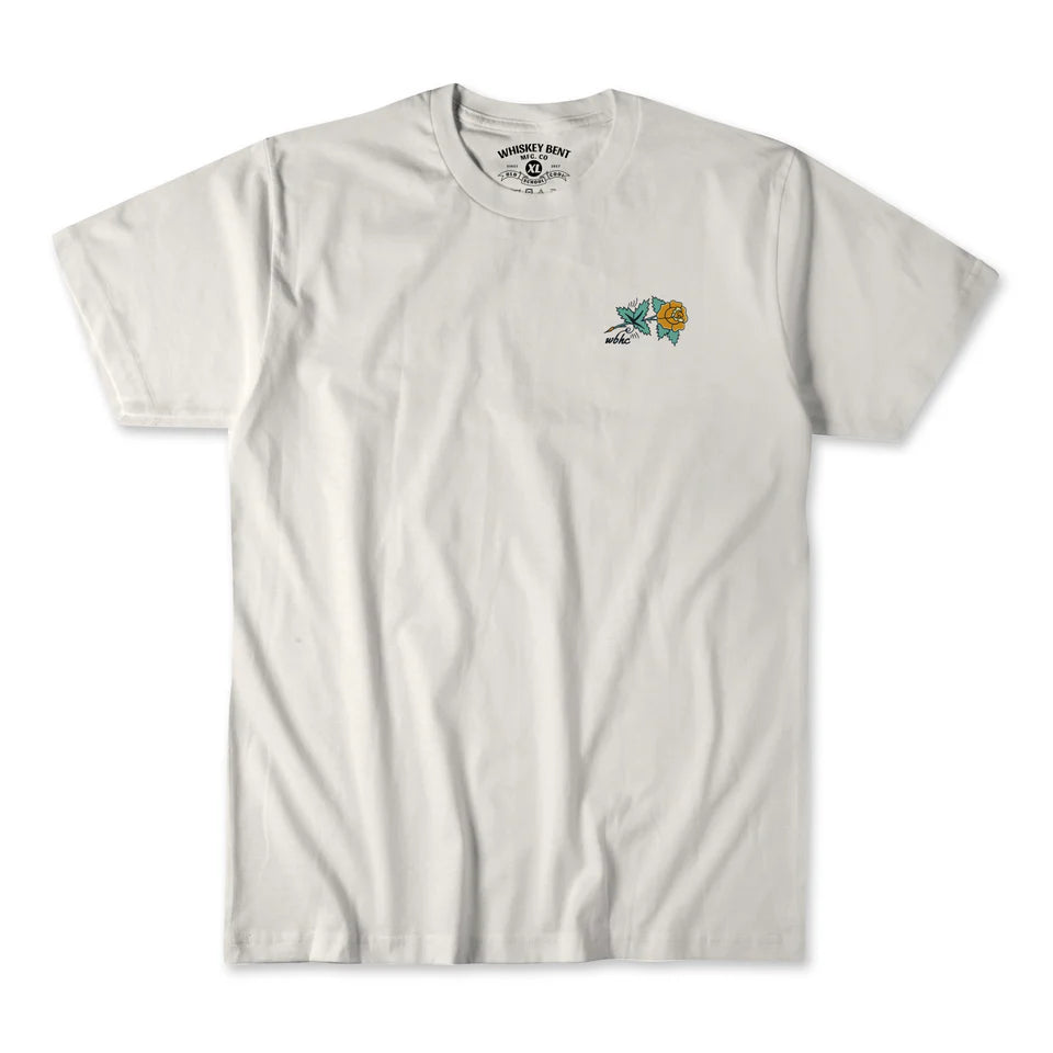 Whiskey Bent Hat Co. Men's Yellow Rose Tee.