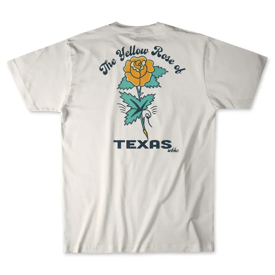 Whiskey Bent Hat Co. Men's Yellow Rose Tee.