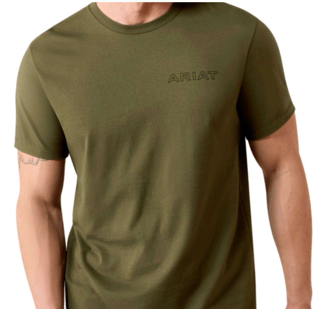 ARIAT RUST SERAPE SHEILD GRN TEE 10079616.