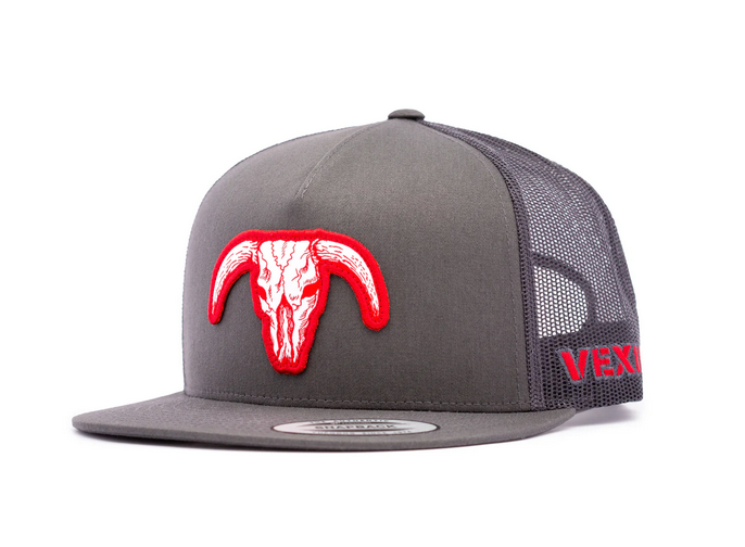 Vexil Charcoal Bull Skull Cap HT-425-003-N