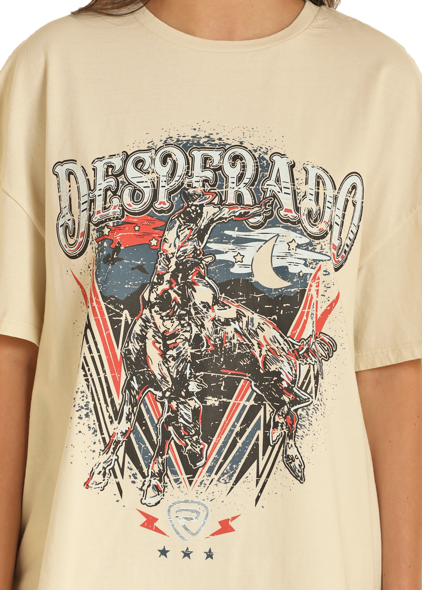 Rock & Roll Cowgirl Women's Oversized Graphic Tee.