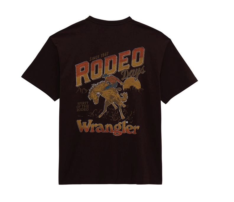 Wrangler Mens Rodeo Graphic Tee Choc 2379608.