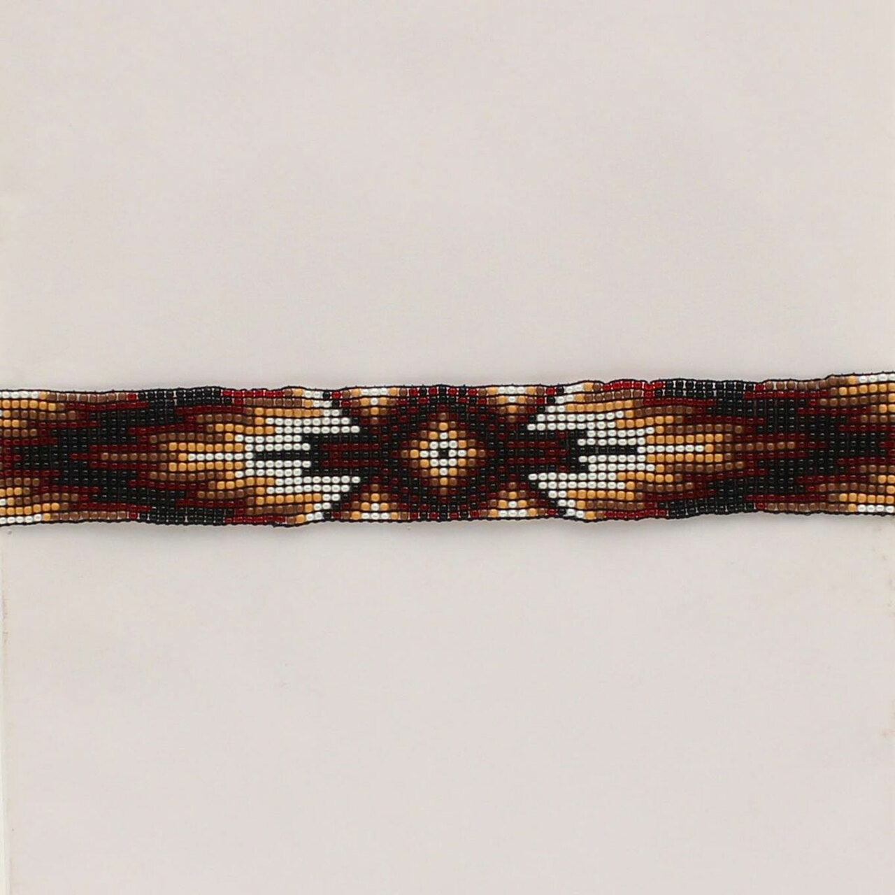 Twister Brown Beaded Stretch Hatband #0274202