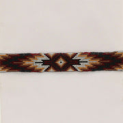 Twister Brown Beaded Stretch Hatband #0274202