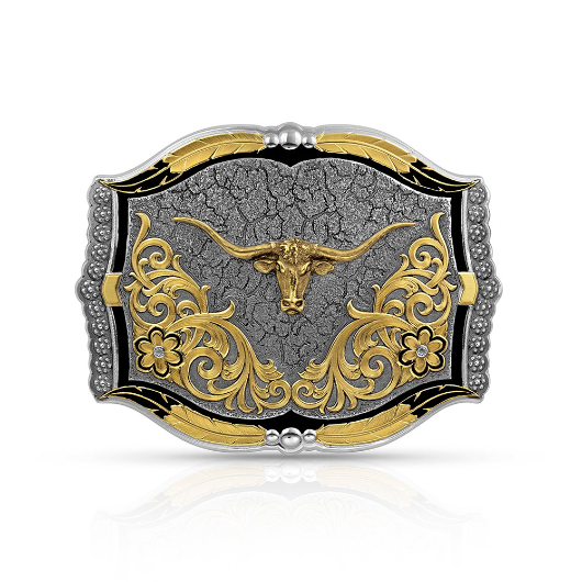 Montana Silversmith Cracked Dirt Longhorn Buckle 43810-771
