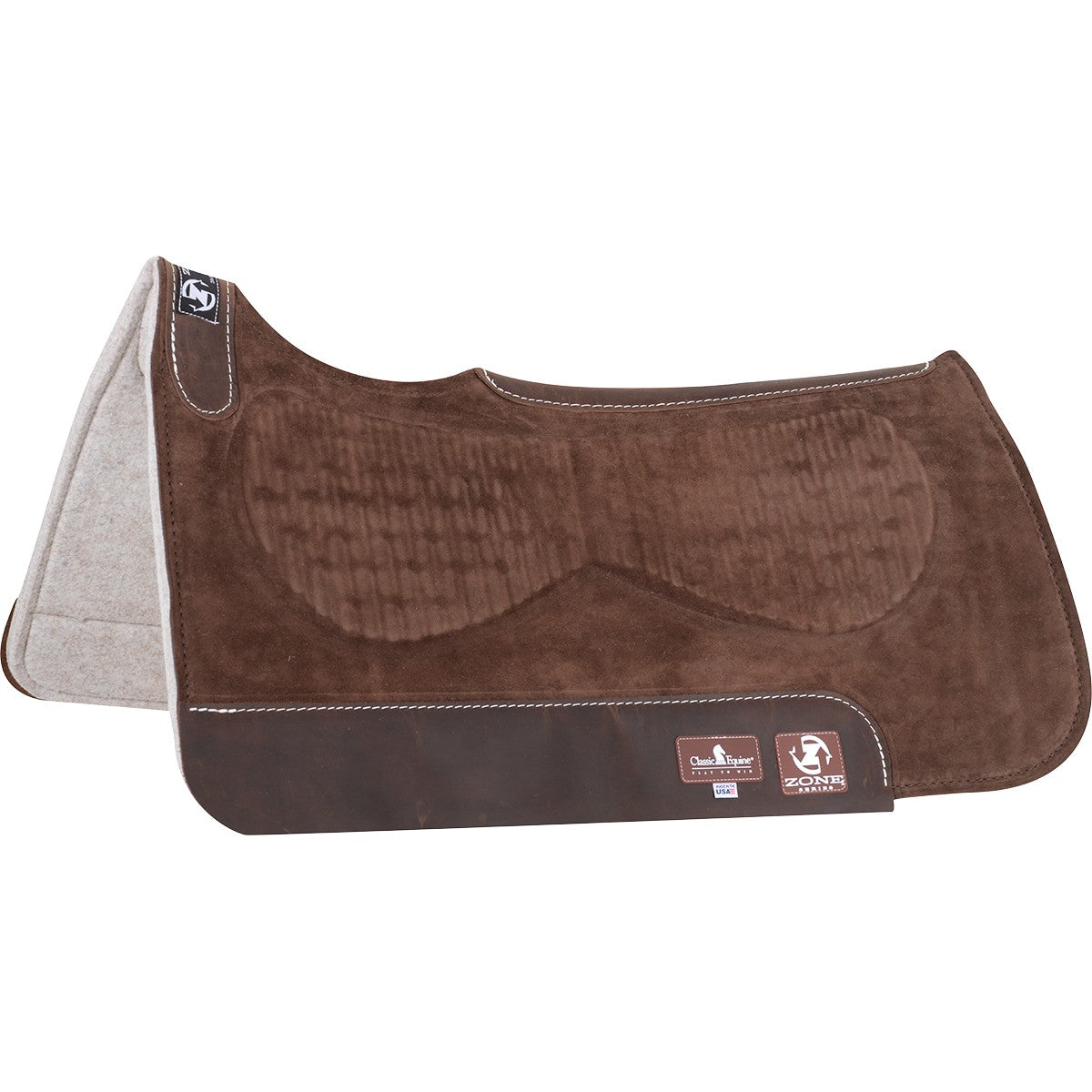 Classic Equine Zone Micro Suede Felt 3/4" Saddle Pad 30x30 ZST30